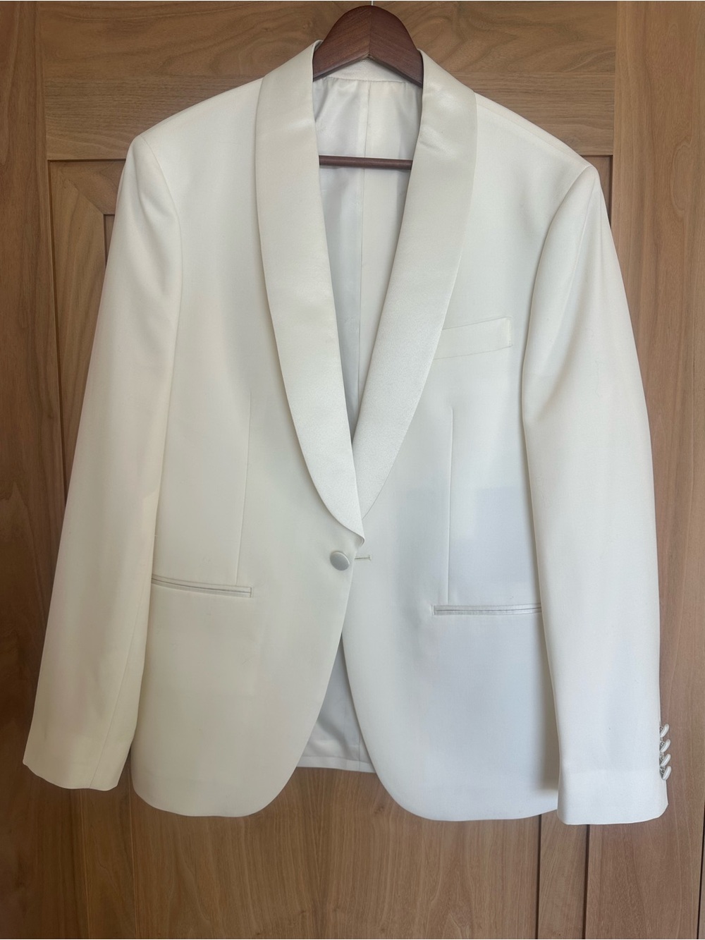 Tommy Hilfiger Ivory Shawl Collar Tuxedo Jacket
